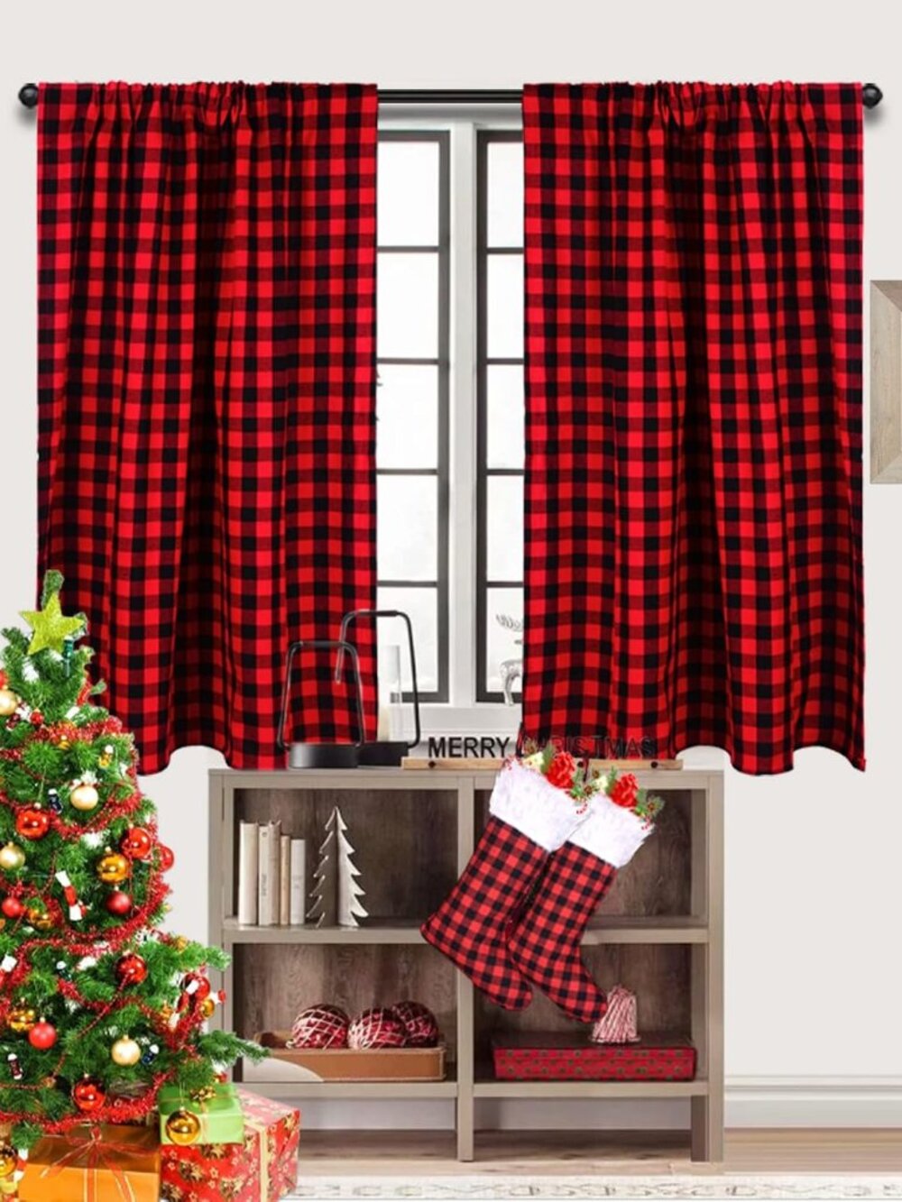 Buffalo Check Curtains Buffalo Plaid Curtains Blackout Curtains Farmhouse Countr